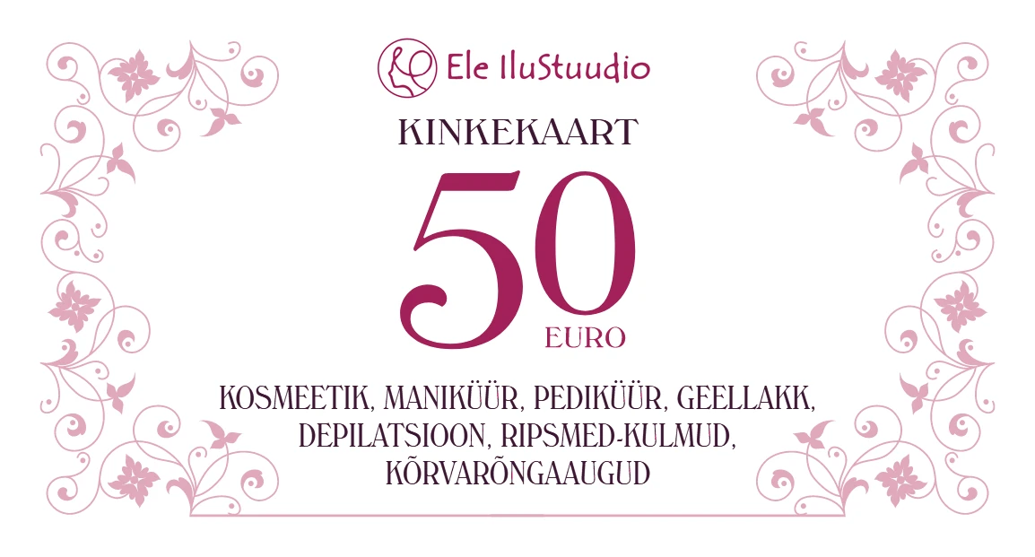 Ele IluStuudio kinkekaart, 50 eurot